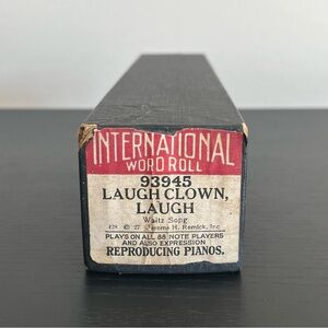 International Word Piano Roll Laugh Clown 93945 Waltz Song Vintage 1927